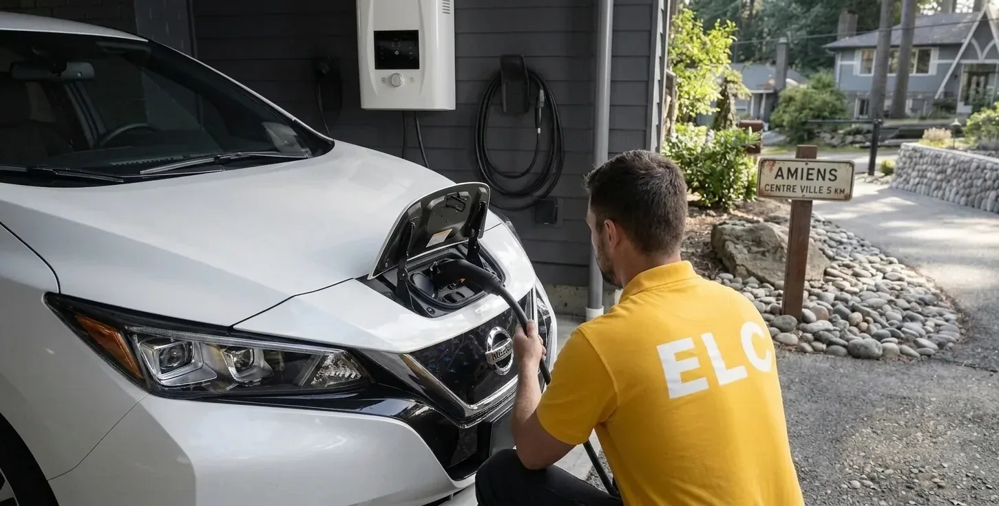 Borne de recharge IRVE à Cergy