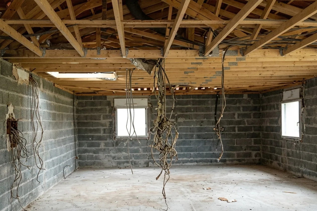 Électricien à Cergy — avant (chantier 3)